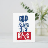 God Red de koning Charles British Royal Monarch Feestdagenkaart (Staand voorkant)