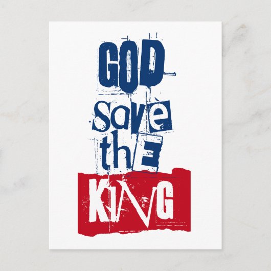 God Red de koning Charles British Royal Monarch Feestdagenkaart (Voorkant)