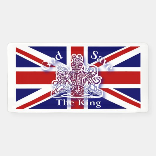 God red de Koning Herdenkingsbanner Spandoek (Horizontaal)