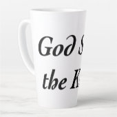 God red de koning latte mok (Linkerhoek)