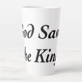 God red de koning latte mok (Voorkant)