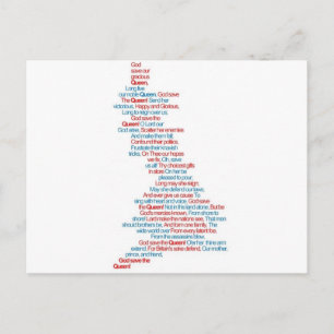 God red de koningin briefkaart