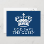 God red de koningin briefkaart (Voorkant / Achterkant)