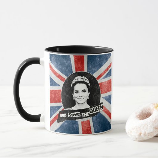 God Red de koningin - Kate Middleton Mok (Met donut)