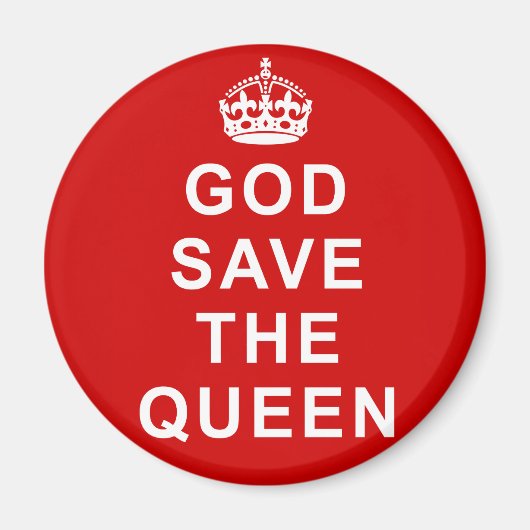 God red de Koningin Tshirts, Dassen, Gifts Magneet (Voorkant)
