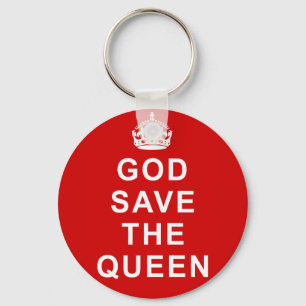God red de Koningin Tshirts, Dassen, Gifts Sleutelhanger