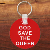 God red de Koningin Tshirts, Dassen, Gifts Sleutelhanger (Voorkant)