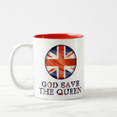 God red de koningin tweekleurige koffiemok (Links)