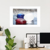 God Red de koningin zee Glass Poster (Thuiskantoor)