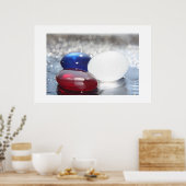 God Red de koningin zee Glass Poster (Keuken)