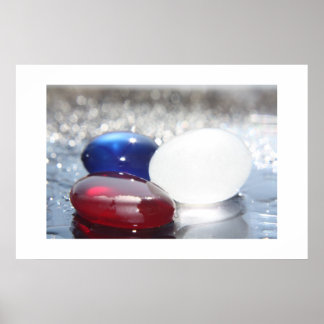 God Red de koningin zee Glass Poster