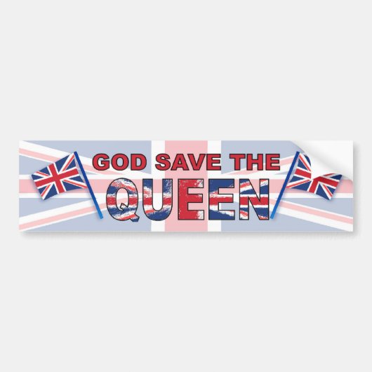 God redde de koningin bumpersticker (Voorkant)