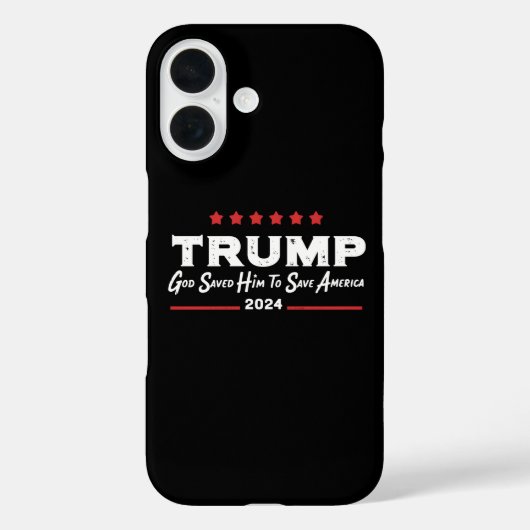 God redde hem om Amerika te redden Trump 47 Case-Mate iPhone Case (Achterkant)