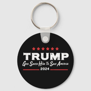 God redde hem om Amerika Trump 47 te redden Sleutelhanger