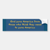 God redt Amerika Bumpersticker (Voorkant)