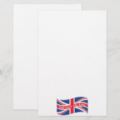 God redt de koning met Union Jack Briefpapier (Voorkant / Achterkant)