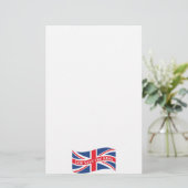 God redt de koning met Union Jack Briefpapier (Staand voorkant)