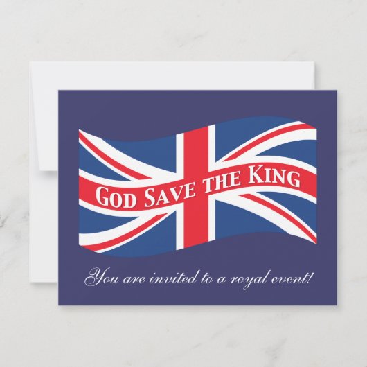 God redt de koning met Union Jack Kaart (Voorkant)