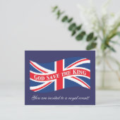 God redt de koning met Union Jack Kaart (Staand voorkant)