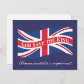 God redt de koning met Union Jack Kaart (Voorkant / Achterkant)