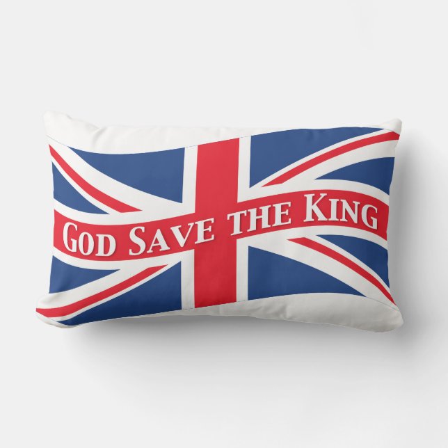 God redt de koning met Union Jack Kussen (Voorkant)