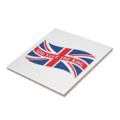 God redt de koning met Union Jack Tegeltje (Zijkant)