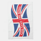 God redt de koning met Union Jack Theedoek (Verticaal)