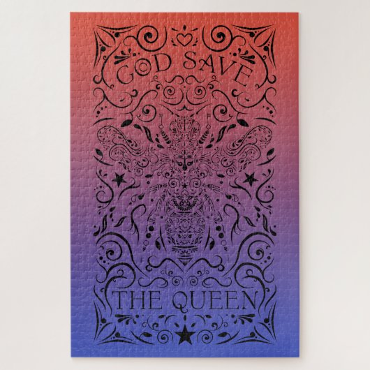 god redt de koningin legpuzzel (Verticaal)