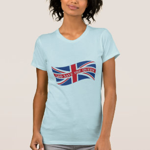 God redt de koningin met de unifar t-shirt