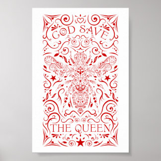 god redt de koningin poster