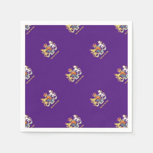 God redt de koningsmunt van wapens, koning Charles Servet (Voorkant)