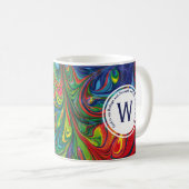 GOD REFUGE STERKTE Abstract Monogram Aangepaste BL Koffiemok (Voorkant rechts)