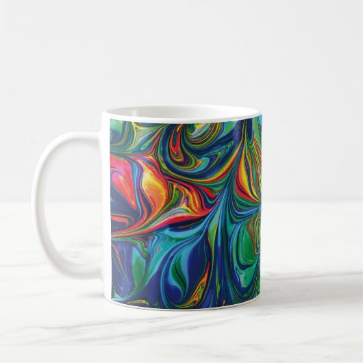 GOD REFUGE STERKTE Abstract Monogram Aangepaste BL Koffiemok (Links)