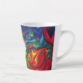 GOD REFUGE STERKTE Abstract Monogram Aangepaste BL Latte Mok (Rechts)