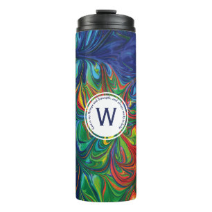 GOD REFUGE STERKTE Abstract Monogram Aangepaste BL Thermosbeker