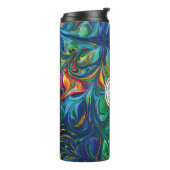 GOD REFUGE STERKTE Abstract Monogram Aangepaste BL Thermosbeker (Gedraaid links)