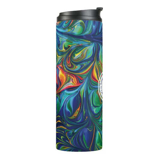 GOD REFUGE STERKTE Abstract Monogram Aangepaste BL Thermosbeker (Gedraaid links)