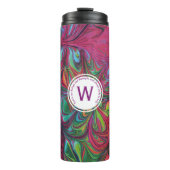 GOD REFUGE STERKTE Abstract Monogram Aangepaste PI Thermosbeker (Voorkant)