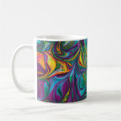 GOD REFUGE STERKTE Abstract Monogram PAARS Koffiemok (Links)