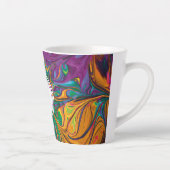 GOD REFUGE STERKTE Abstract Monogram PAARS Latte Mok (Rechts)
