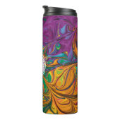 GOD REFUGE STERKTE Abstract Monogram PAARS Thermosbeker (Geroteerd rechts)