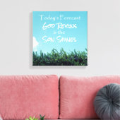 God regeert en de Zoon schittert voorspellingen Canvas Afdruk (Insitu (Woonkamer))