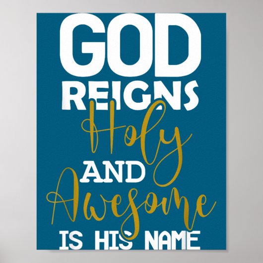 God regeert heilig en geweldig is naam pasen poster (Voorkant)