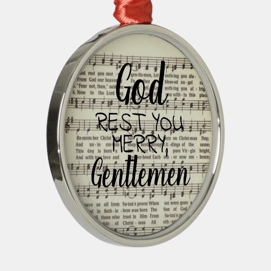 God Rest u Merry, Gentlemen Metal Ornament (Rechts)