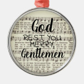 God Rest u Merry, Gentlemen Metal Ornament (Voorkant)