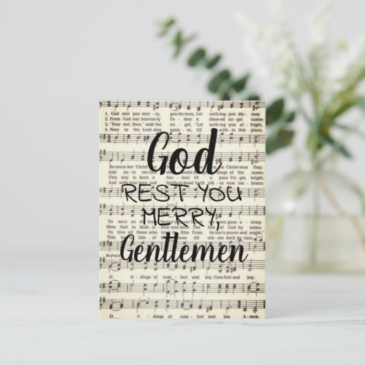 God Rest u Merry, heren Briefkaart (Staand voorkant)