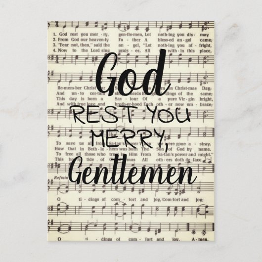 God Rest u Merry, heren Briefkaart (Voorkant)
