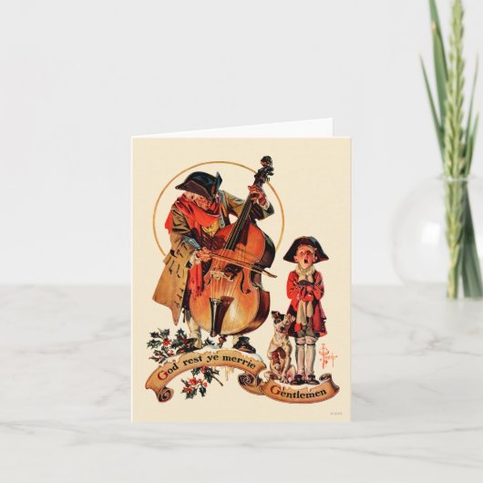 God Rest Ye Merrie Gentlemen Feestdagen Kaart (Voorkant)