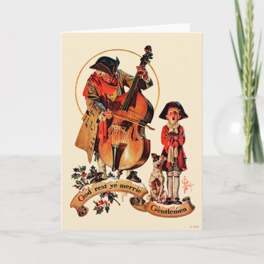 God Rest Ye Merrie Gentlemen Feestdagen Kaart (Voorkant)