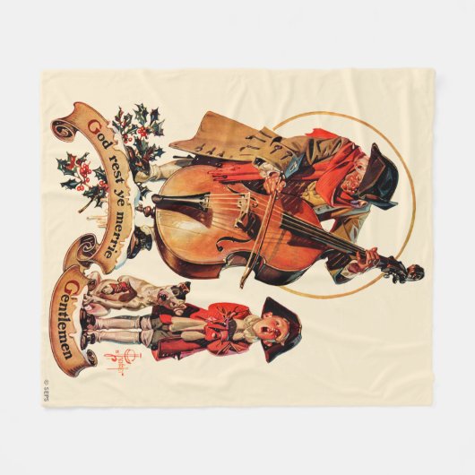 God Rest Ye Merrie Gentlemen Fleece Deken (Voorkant (Horizontaal))